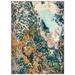 Eloisa Contemporary Abstract Area Rug Blue/ Gold 2 2 x 3