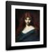 Jean-Jacques Henner 11x14 Black Modern Framed Museum Art Print Titled - Portrait of a Young Girl with Red Hair