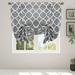 Topchances Modern Gingham Rod Pocket Curtain Room Darkening Tie-Up Shade 42 x 63 Dark Gray