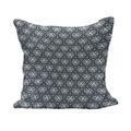 Japanese Fluffy Throw Pillow Cushion Cover Attached Hexagons with Ornate Floral Geometric Pattern Decorative Square Accent Pillow Case 24 x 24 Charcoal Grey Dark Blue by Ambesonne