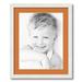 ArtToFrames 18x22 Matted Picture Frame with 14x18 Single Mat Photo Opening Framed in 1.25 Satin White Frame and 2 Octoberfest Mat (FWM-3966-18x22)