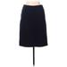 Ann Taylor LOFT Casual Skirt: Blue Solid Bottoms - Women's Size Medium