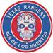 Texas Rangers 12'' Sugar Skull Circle Sign