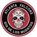 Atlanta Falcons 12'' Sugar Skull Circle Sign