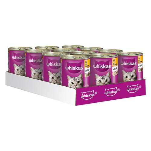 24x400g Adult Huhn in Gelee Whiskas Katzenfutter Nass - 20 + 4 gratis!