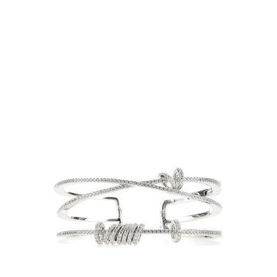 Sliding Rings Embellished Cuff - Metallic - Apm Monaco Rings