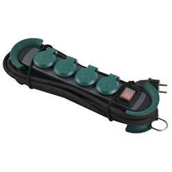 BACHMANN HOOK Outdoor 4x Schutzkontakt, Kunststoff, mit Schalter und Klappdeckeln, IP44, 4 m Image