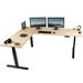 Vivo Electric 83" x 60" Stand Up Corner Desk Wood/Metal in Black | 82.6 W x 23.6 D in | Wayfair DESK-KIT-3E8BC