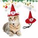 Pet Hat Adjustable Fine Texture Adorable Ultra-Light No Odor Enhance Atmosphere Felt Cloth Xmas Puppy Hat Kitty Cosplay Headwear Pet Supplies