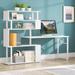 Ivy Bronx Gertruda L-Shape Desk w/ Hutch Wood/Metal in White | 60.23 H x 47.24 W x 39.37 D in | Wayfair 010E3610ACBF47829093FF1BCE9470D9