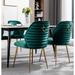 Everly Quinn Velvet Side Chair Wood/Upholstered/Velvet in Green | 33.86 H x 19.29 W x 22.83 D in | Wayfair 4CAFBAD87E3A473CBBA83AE8EB5F5702