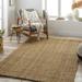 Brown/White 138 x 102 x 0.01 in Area Rug - Linnea Solid Color Hand Braided Area Rug in Khaki & Sisal Laurel Foundry Modern Farmhouse® | Wayfair