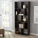 Latitude Run® 71" H x 32" W Geometric Bookcase Wood in Brown | 71 H x 32 W x 11.45 D in | Wayfair B0A439AEEFC24510BE248F25F411779E