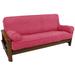 Latitude Run® T-Cushion Sofa Slipcover, Polyester in Red/Pink | 9 H x 75 W x 54 D in | Wayfair 75085B10594A4D99877AFF049AE9898C