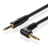 Audio Cable 3.5mm Right Angle (3FT) Male to Male Gold Plated AUX Auxiliary Headset Jack Adapter TRS Cord for Bose Sony Headphones Cord Replacement iPhone iPod iPad Computer Portable Speaker Car