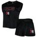 Women's Concepts Sport Black Philadelphia 76ers Intermission T-Shirt & Shorts Sleep Set