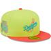 Men's New Era Green/Red Los Angeles Dodgers Cyber Highlighter 59FIFTY Fitted Hat