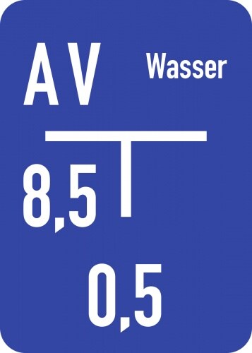 Wasser-Hinweisschild (C) inkl. Beschriftung, Alu, 100x140 mm Image