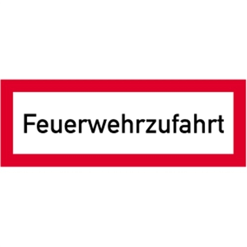 Schild Feuerwehrzufahrt, Alu, 594x210 mm Image