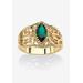 Women's Simulated Birthstone Gold-Plated Filigree Ring by PalmBeach Jewelry in May (Size 9)