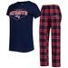 Women's Concepts Sport Navy/Red New England Patriots Badge T-Shirt & Pants Sleep Set