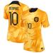 Women's Nike Memphis Depay Orange Netherlands National Team 2022/23 Home Breathe Stadium Replica Player Jersey