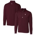 Men's Cutter & Buck Maroon Virginia Tech Hokies Traverse Stretch Quarter Zip-Pullover Top