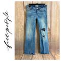 Free People Jeans | Fp We The Free X Urban Outfitters Distressed Bootcut Denim Jean Size 27x29” | Color: Blue | Size: 27