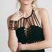 Free People Dresses | Free People Halter Maxi Asymmetrical Dress Sz 4 | Color: Black | Size: 4