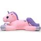 SNOWOLF Giant Plush Toy Unicorn Big Stuffed Animal Toy Plush Pillow Large Big Horse Plushy Fluffy Unicorn Plush Doll Gift for Kids Girls Boys, Valentines, Christmas(Pink,43.3inch/110cm)