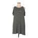 Moa Moa Casual Dress: Green Stripes Dresses - Women's Size X-Large