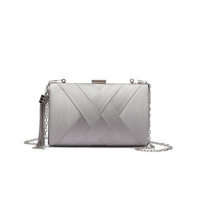 Clutch COLLEZIONE ALESSANDRO "Sydney" Gr. B/H/T: 17 cm x 11 cm x 7 cm one size, silberfarben (silber) Damen Taschen Handtaschen