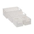 Lot de 4 Paniers de Rangement Costa 32cm Blanc