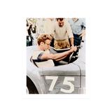 James Dean Behind the Wheel in his Porsche Racer - Unframed Photograph Paper in Gray Globe Photos Entertainment & Media | 10 H x 8 W in | Wayfair