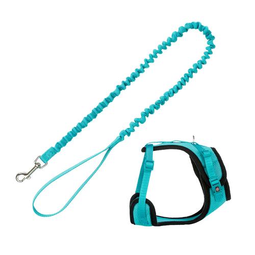 Trixie Mesh Y-Geschirr mit elastischer Leine türkis Katze