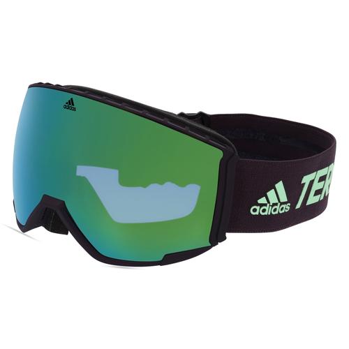 Adidas SP0039 Unisex-Skibrille Vollrand Monoscheibe Kunststoff-Gestell, schwarz