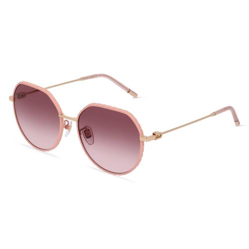 Furla FULSFU627 Damen-Sonnenbrille Vollrand Panto Metall-Gestell, pink