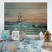 Breakwater Bay Old Colonial Sailboat In Storm - Nautical & Coastal Wood Wall Art Décor - Natural Pine Wood Metal in Blue/Brown/Pink | Wayfair