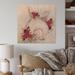 August Grove® Cute Bunny & Fall Flowers & Leaves I - Traditional Wood Wall Art Décor - Natural Pine Wood in White | 36 H x 36 W x 1 D in | Wayfair