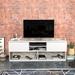 Wade Logan® Avitaz 63" TV Stand for TVs up to 70" Wood in White/Brown | Wayfair AE7D2C3B775045E2ABA4AED1EE11E5EF