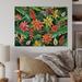 Bay Isle Home™ From Tropical Flowers - Traditional Wood Wall Art - Natural Pine Wood in Brown/Green/Red | 8 H x 12 W x 1 D in | Wayfair