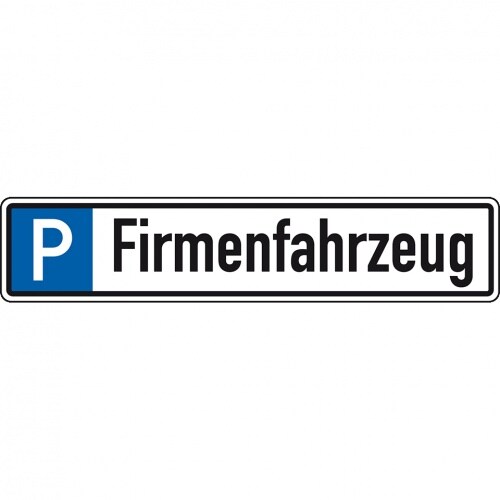 Schild I Parkplatzreservierungsschild Firmenfahrzeug, mit Befestigungsset 1, 520x110mm Image