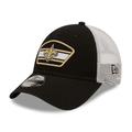 Men's New Era Black/White Orleans Saints Logo Patch Trucker 9FORTY Snapback Hat