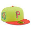 Men's New Era Green/Red Pittsburgh Pirates 1979 World Series Cyber Highlighter 59FIFTY Fitted Hat