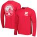 Men's Scarlet Nebraska Huskers Circle Campus Scene Long Sleeve T-Shirt