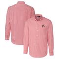 Men's Cutter & Buck Cardinal Arkansas Razorbacks Easy Care Stretch Gingham Long Sleeve Button-Down Shirt