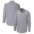 Men's Cutter & Buck Charcoal Baylor Bears Easy Care Stretch Gingham Long Sleeve Button-Down Shirt