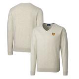 Men's Cutter & Buck Oatmeal Baylor Bears Lakemont Tri-Blend V-Neck Pullover Sweater