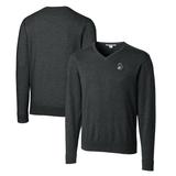 Men's Cutter & Buck Heather Charcoal Michigan State Spartans Lakemont Tri-Blend V-Neck Pullover Sweater