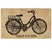 Bicycle Doormat Floor Coverings by DII in Tan